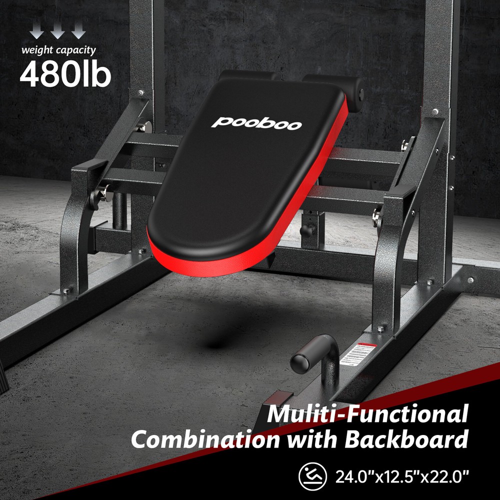 Power Tower MultiFunction Strength Training Dip Station Pull Up Bar With Bench