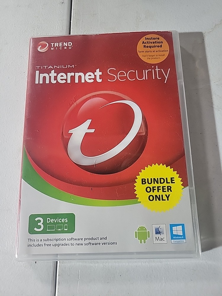 Trend Micro Titanium Internet Security 3 Devices Apple Windows Android 2013