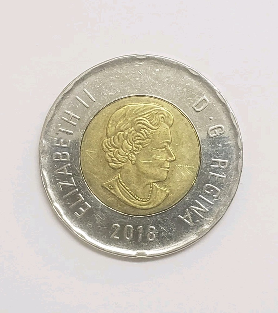 Error Canada 2018 $2 Toonie - Double Strike As Shown