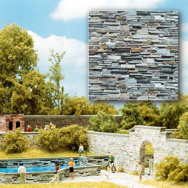 Busch 7421 SLATE WALL 2 X CARD SHEETS EA 210X148MM