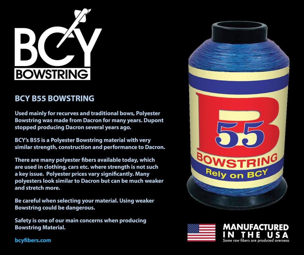 BCY B55 Bowstring Material 1/4 lb Fluorescent Purple