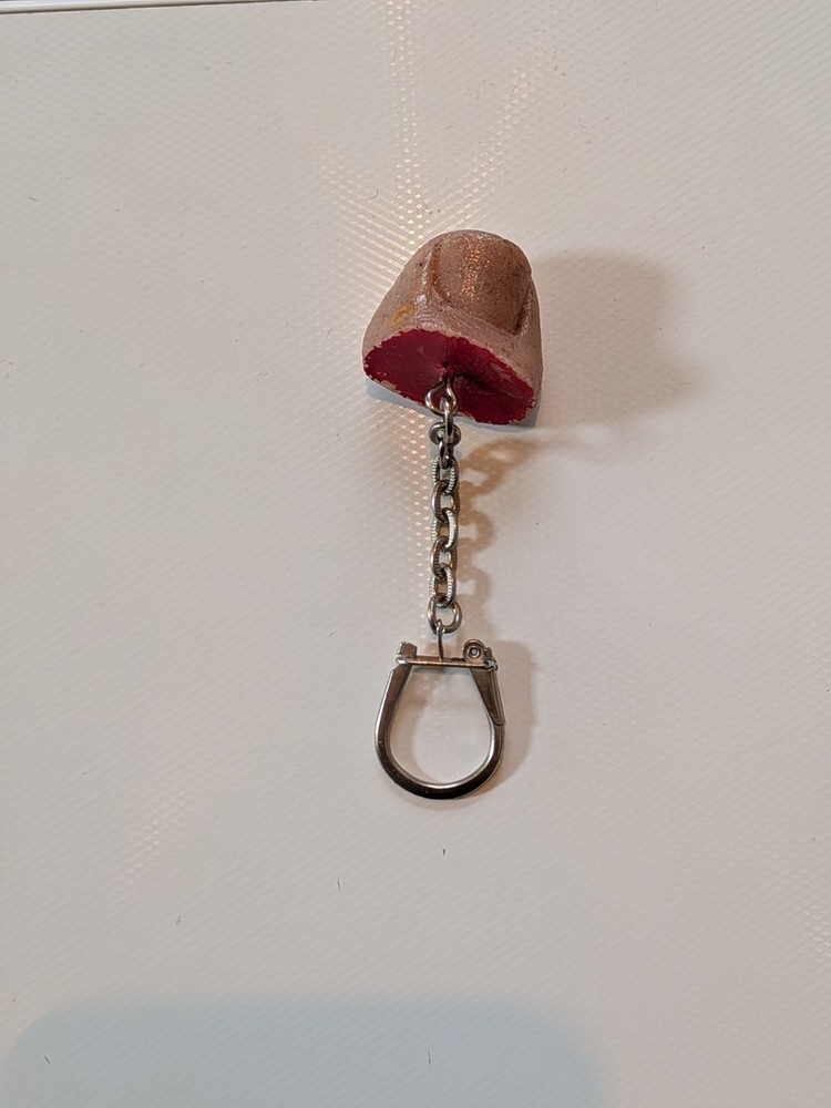 Severed Big Toe Key Ring