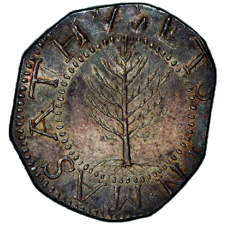 1652 PINE TREE SHILLING PCGS MS 64