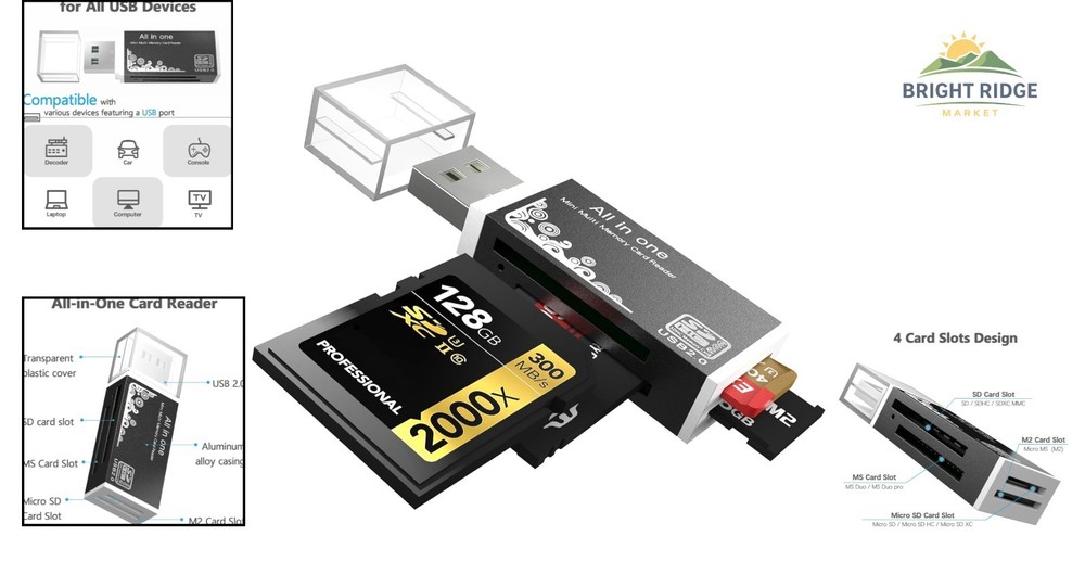 Versatile Memory Card Reader Supporting Various Formats for Personal Computers