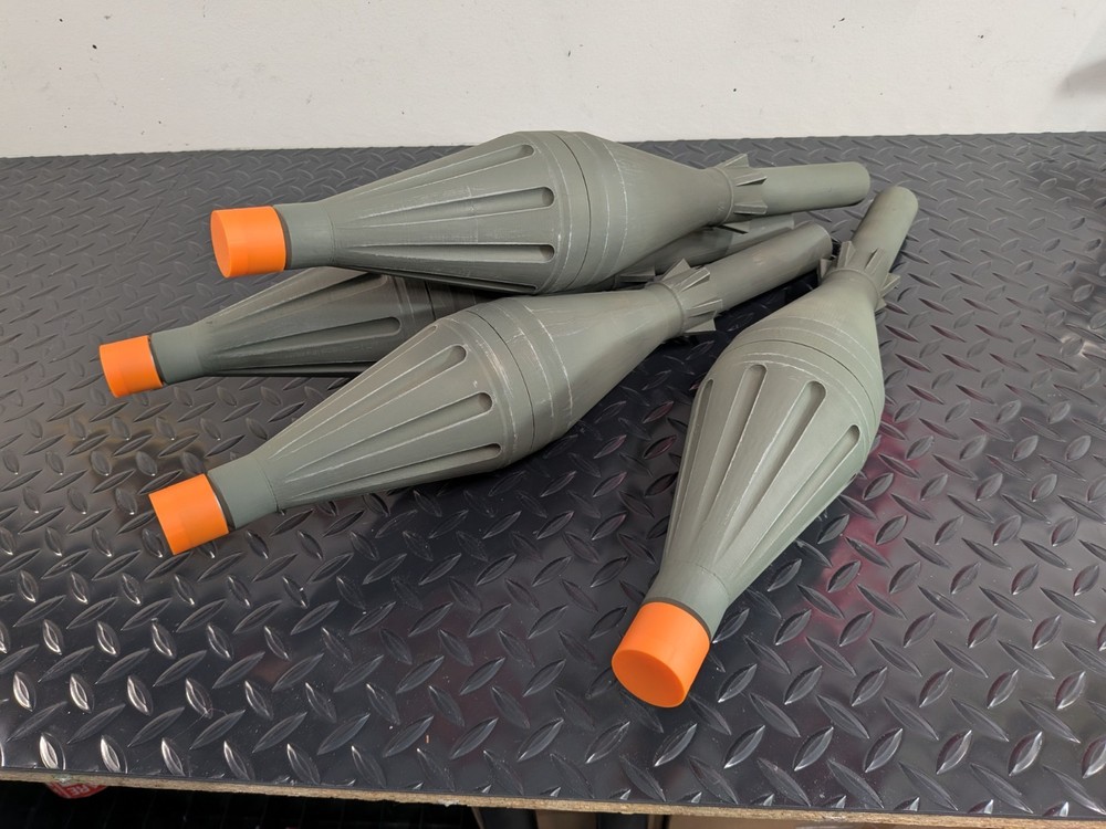 RPG-7 - ONLY ROCKET - 3D Printed Prop Replica Toy - Hand Painted