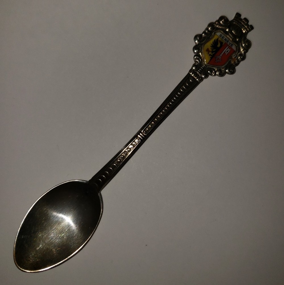 ANTIKO 800 SILVER GENEVE SOUVENIR SPOON