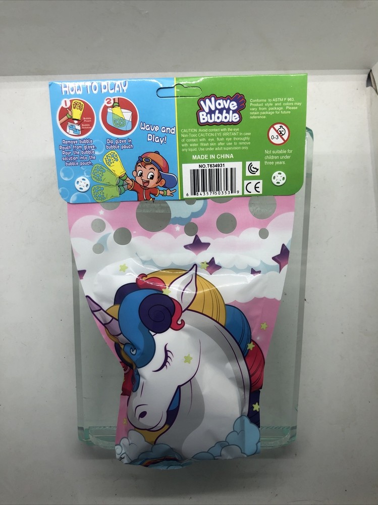 Wave Bubble Glove 3+ Unicorn Wave and Play