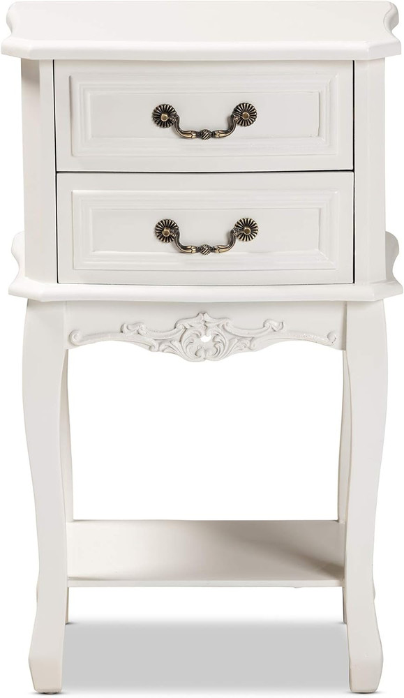 Nightstands, White/Brass