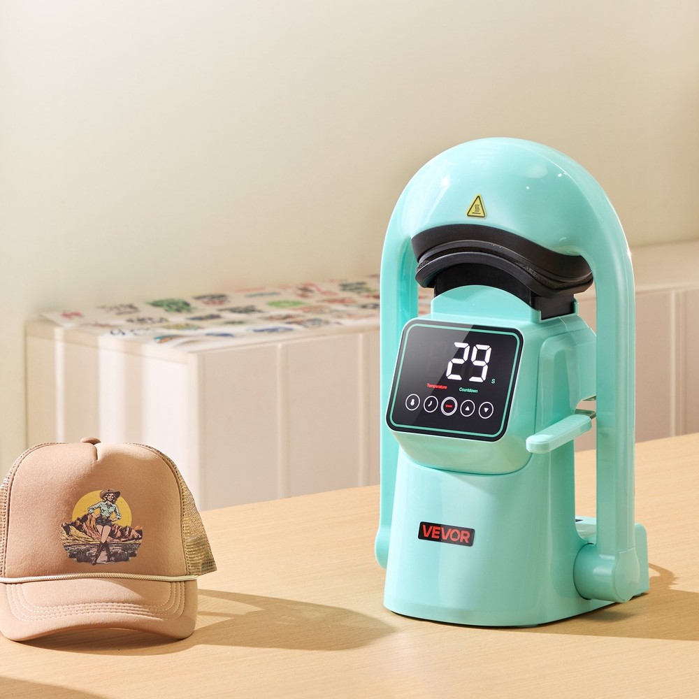 HOT/ Auto Hat Heat Press Machine,with 2pcs Interchangeable Platens,Automatic Op