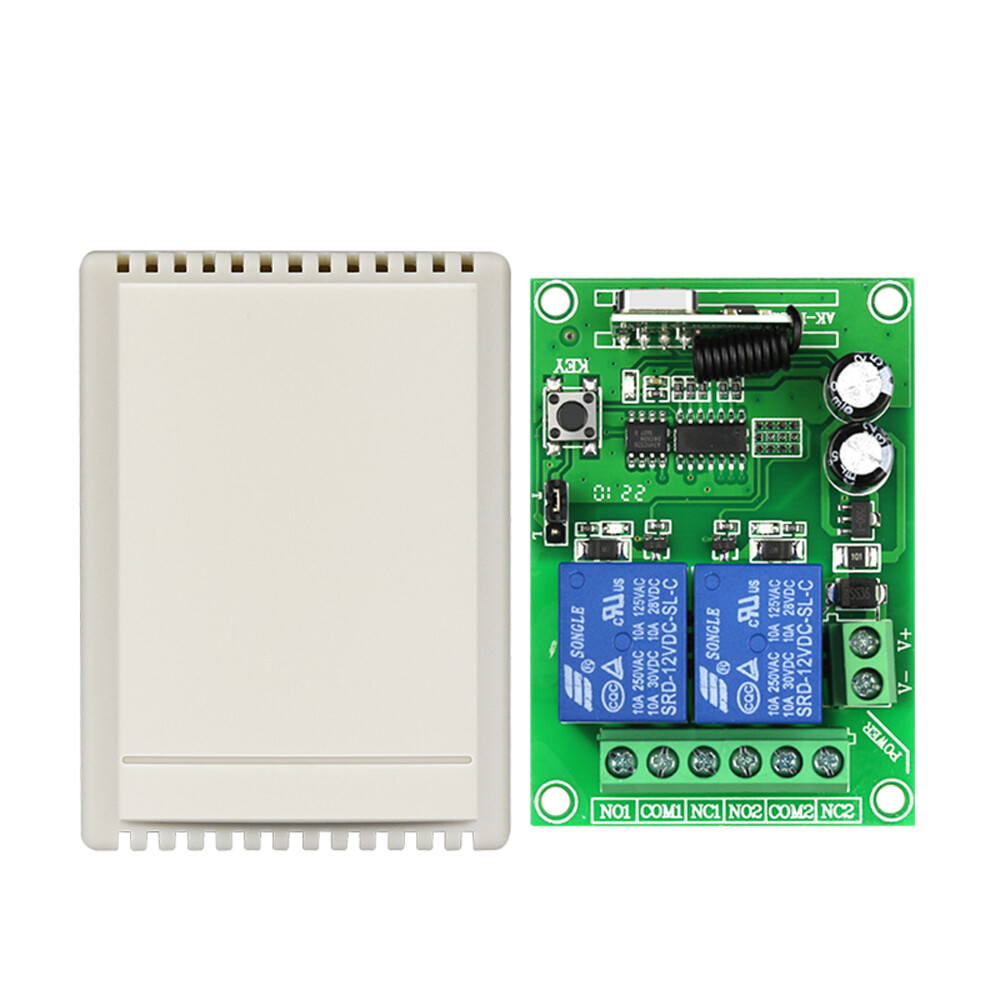 DC12V 2 Channels Universal RF Remote Controller Switch Wireless Relay Receiver