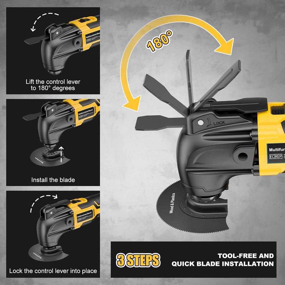 Dewalt 20V Cordless Oscillating Tool Kit 22Pc (Tool Only)
