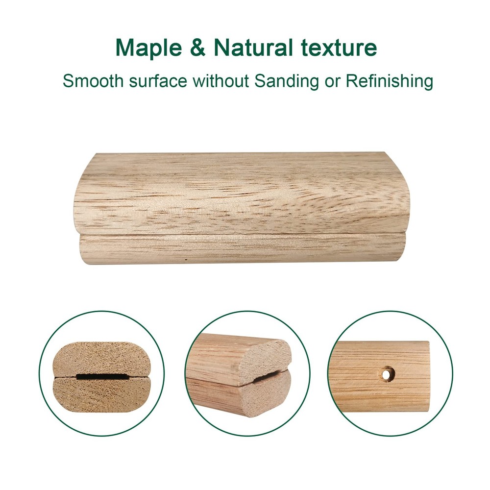 Quantfire 9" Handle Wood Block Replacement for Large Big Green Light Brown