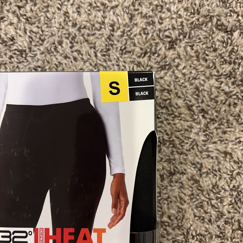 32 Degrees Heat Women's 2 Pack Base Layer Pants, Black, Size S
