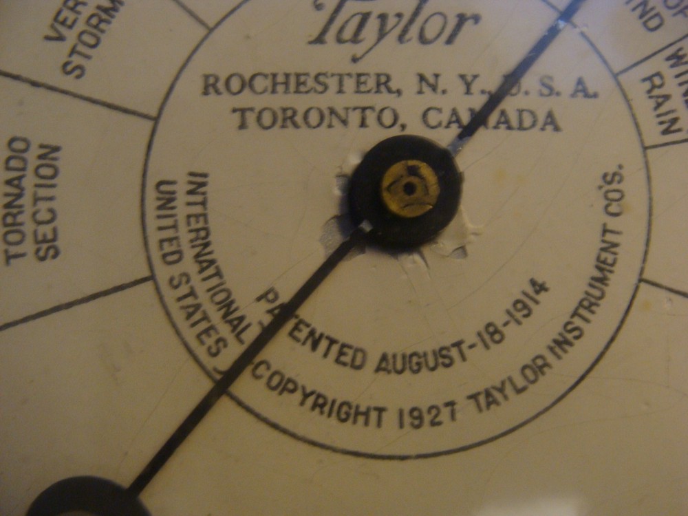 taylor stormoguide junior 1927 barometer (as is) read description