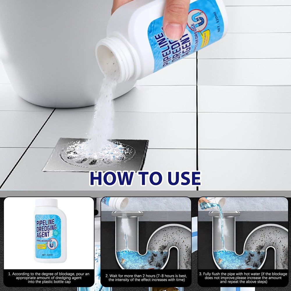 Powerful Pipe Dredging Agent,Pipeline Agent,Powerful Quick 2Pcs