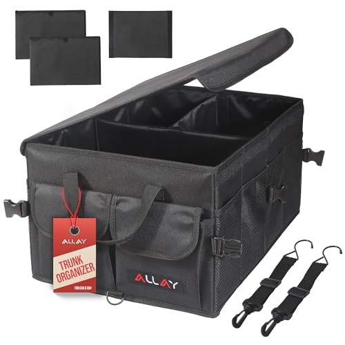 Trunk Organizer for Car with Lid – Foldable SUV Trunk Organizer – Standard