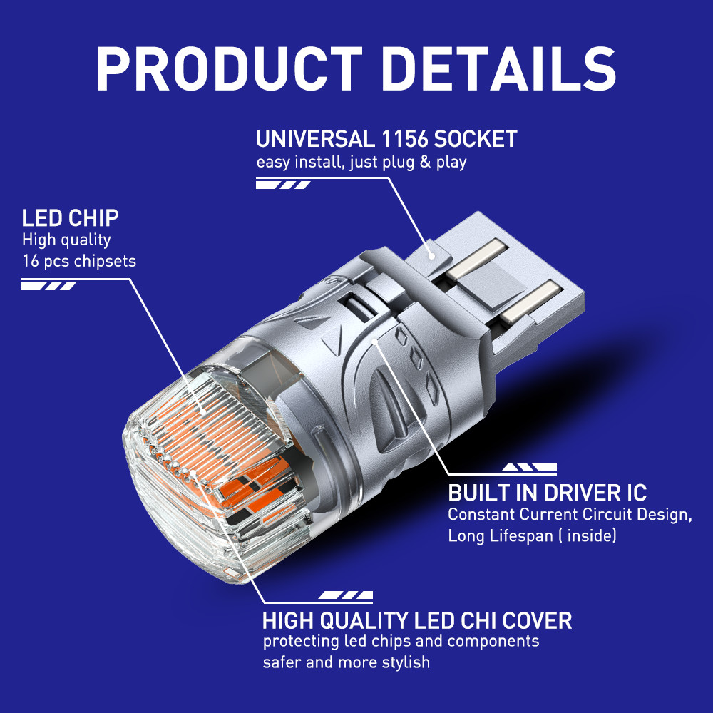 CANBUS Amber 7443 7440 Front Turn LED Blinker Signal Light Bulb Anti Hyper Flash