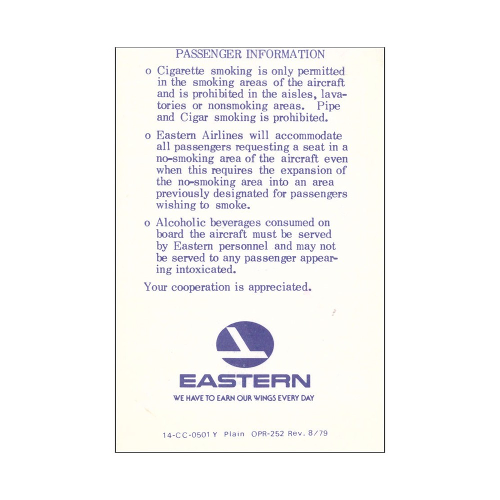 Eastern Airlines - Boarding Pass - Good Condition