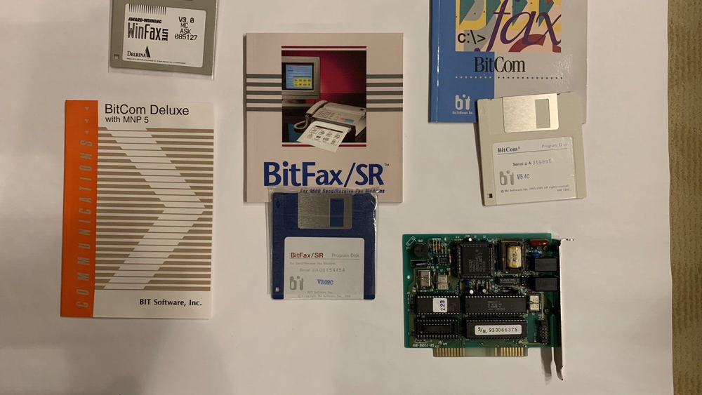 Vintage Computer Bundle - Internal Modem, Miscellaneous Software, Manuals