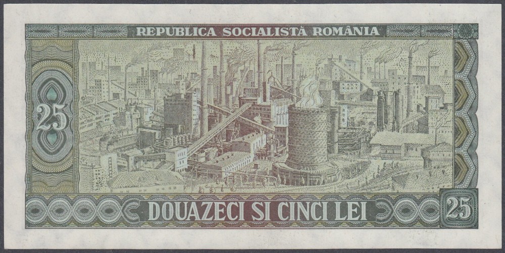Romania 25 Lei UNC 1966
