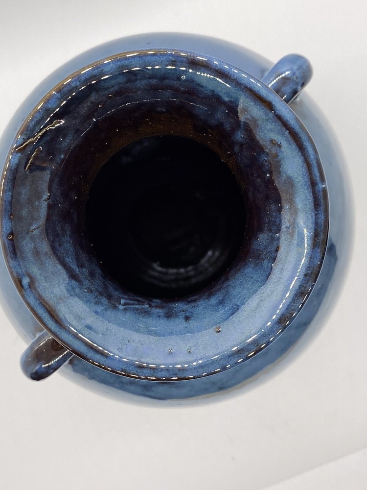 Blue/Brown Studio Art Pottery Vase