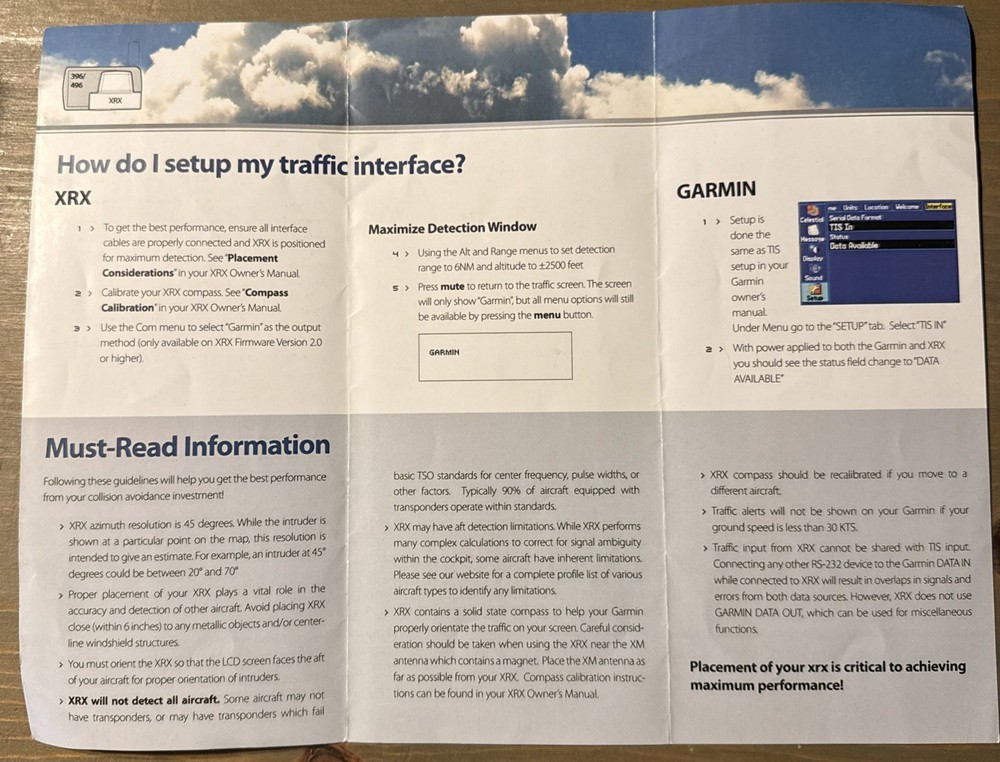 ZAON XRX PCAS Interface Cable Assembly
