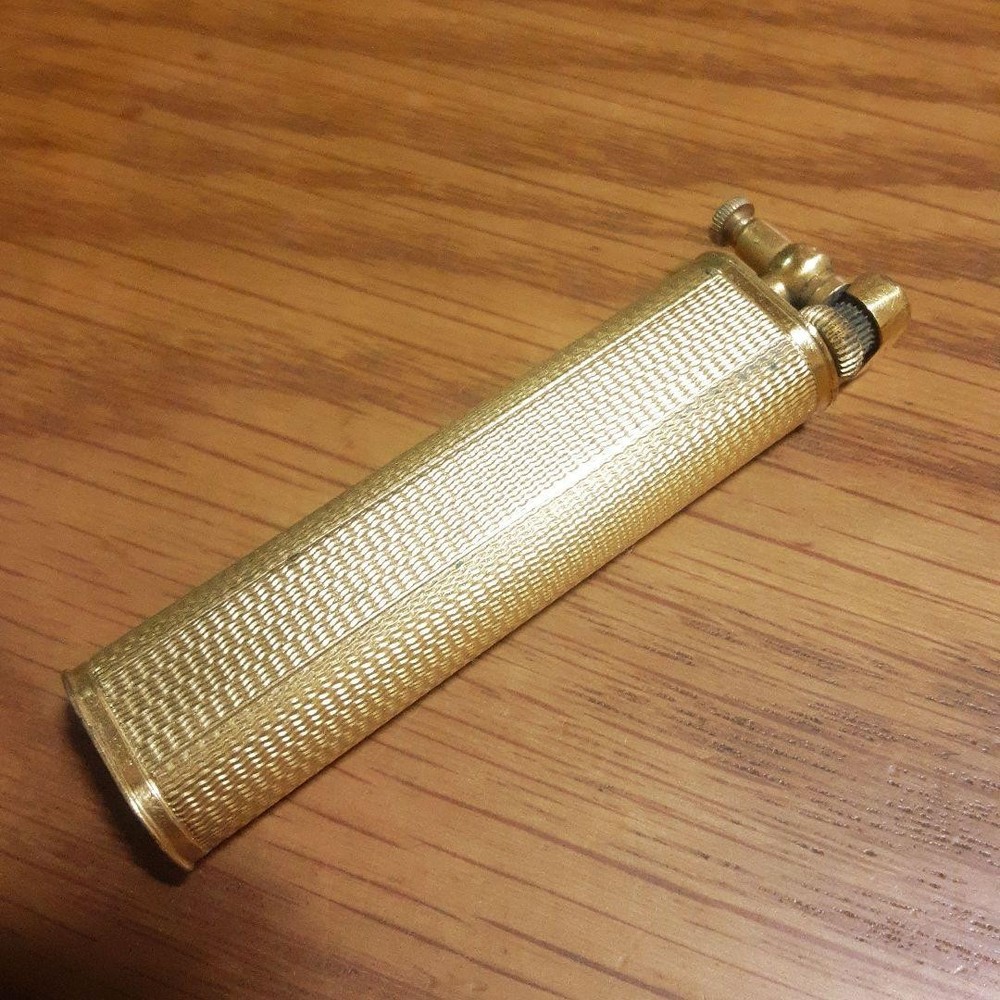 Working dunhill oil lighter gold Hammer Sylphy without box