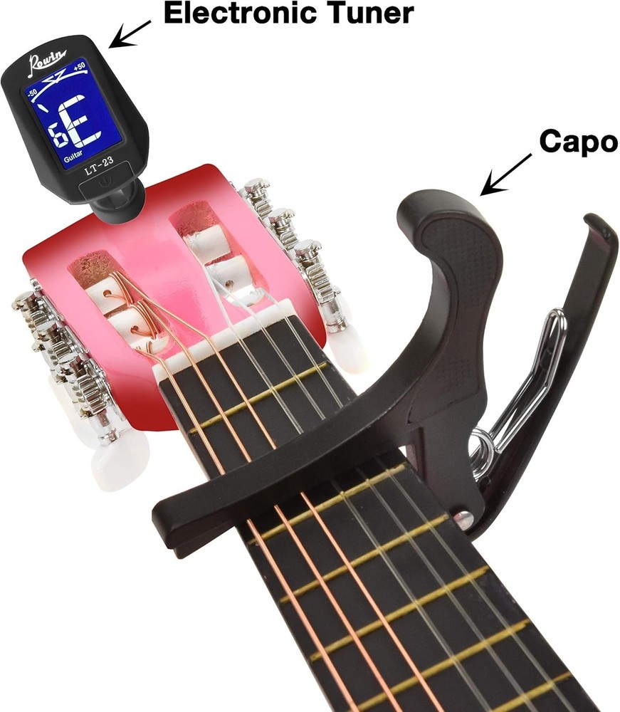 Vibrant 30" Guitar for Kids - Includes Case, Picks & Tuner - Beginner Friendly