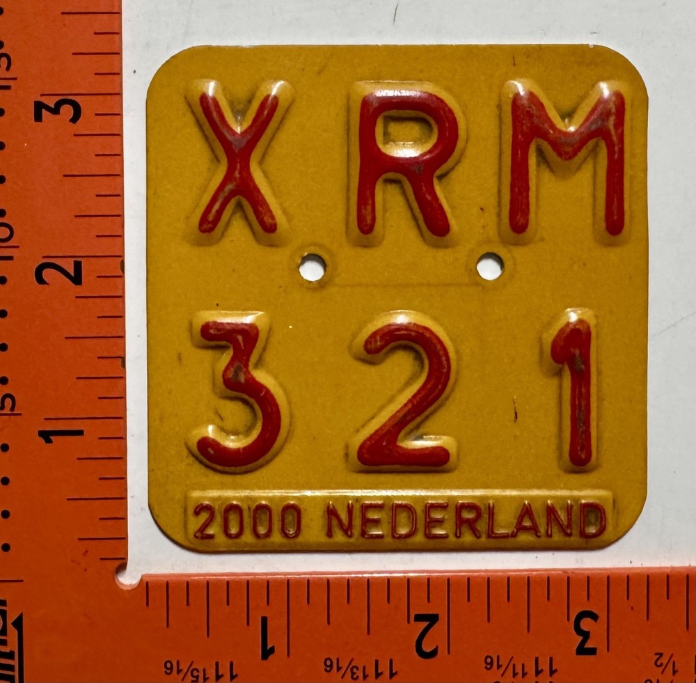 2000 Netherlands Moped License Plate
