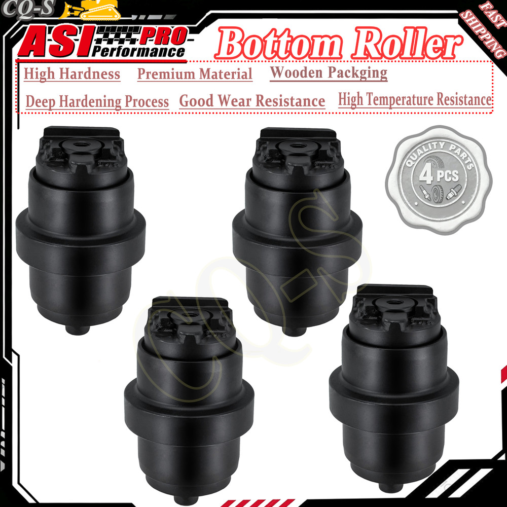 4 Pcs Bottom Rollers Fits John Deere 27D Excavator Undercarriage US