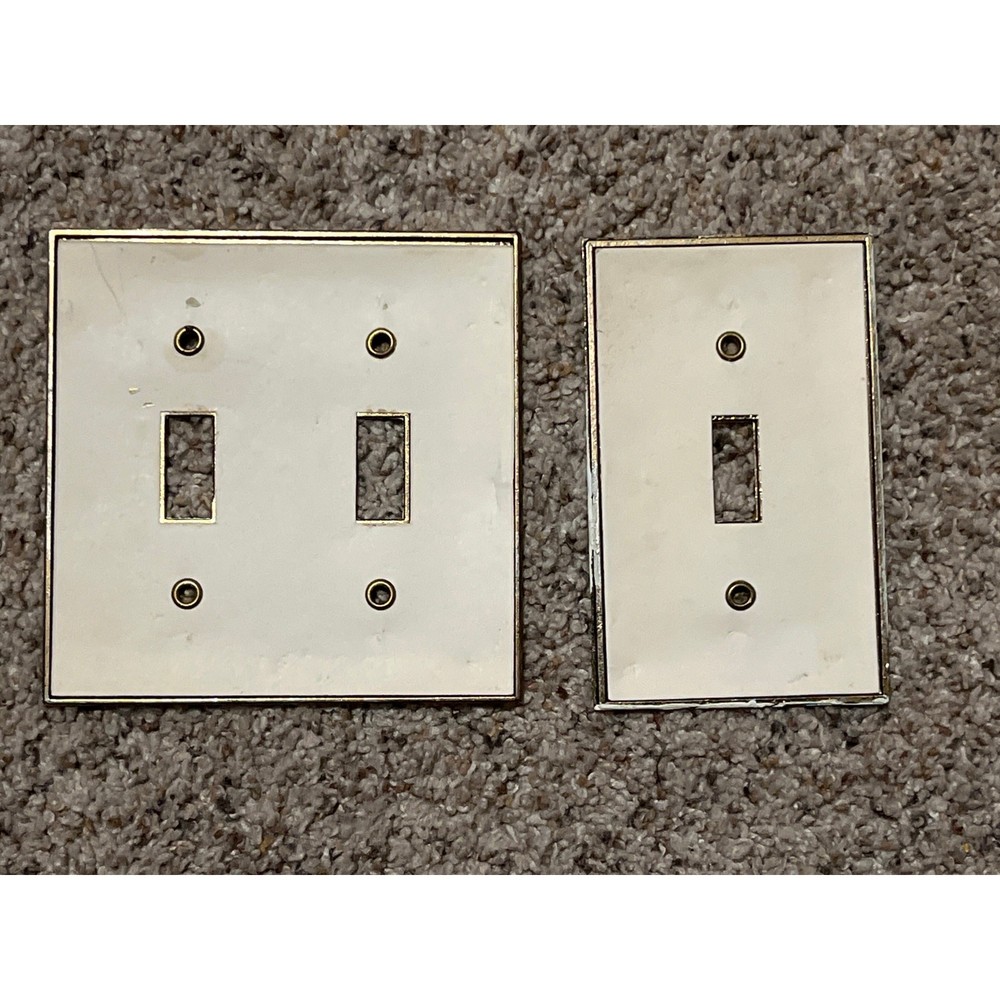 (2) Filigree Switch Plates Gold Tone