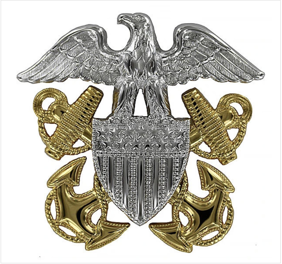 GENUINE U.S. NAVY CAP DEVICE: OFFICER - MINIATURE