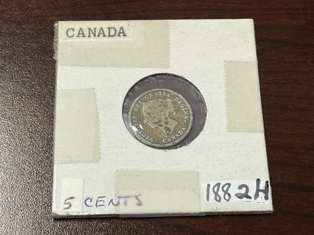 1882-H Canada 5 Cents ~ Silver Coin ~