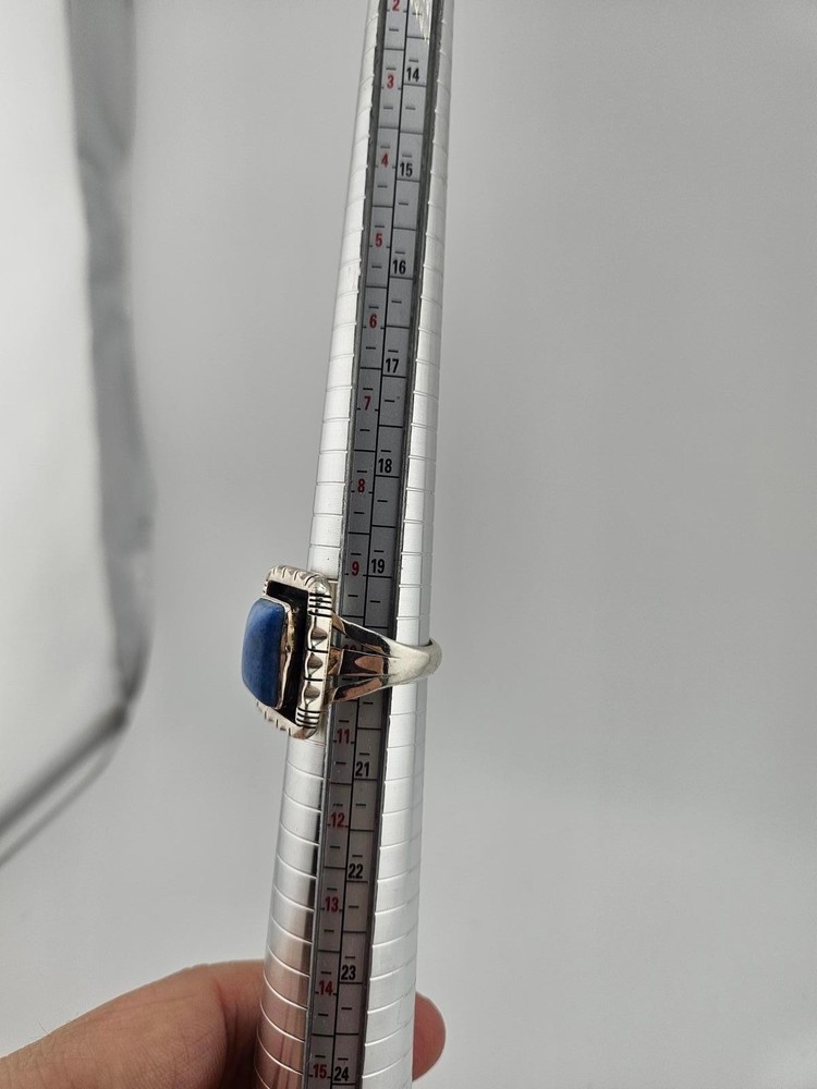 Sterling Silver Ring with Blue Stone