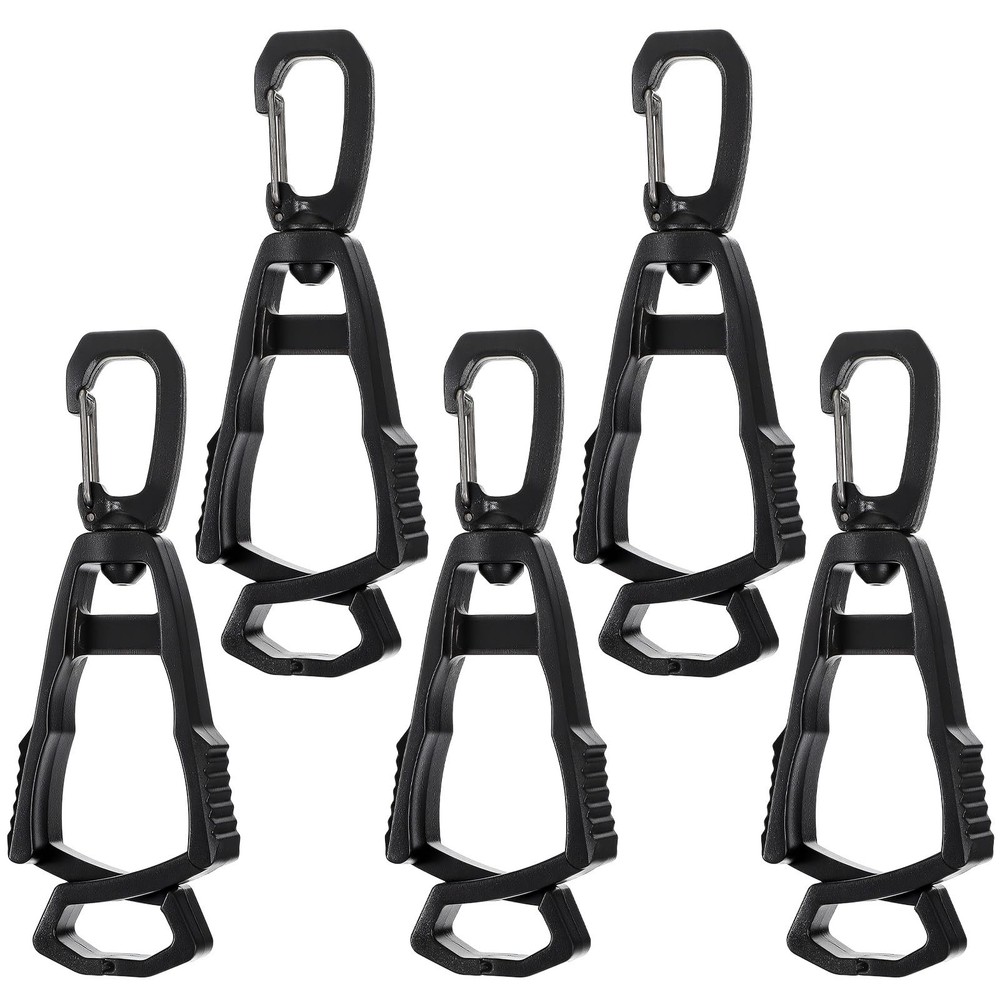 LIQWEI 5 Pcs Glove Clips for Work, Holder Clip Work Medium, Black