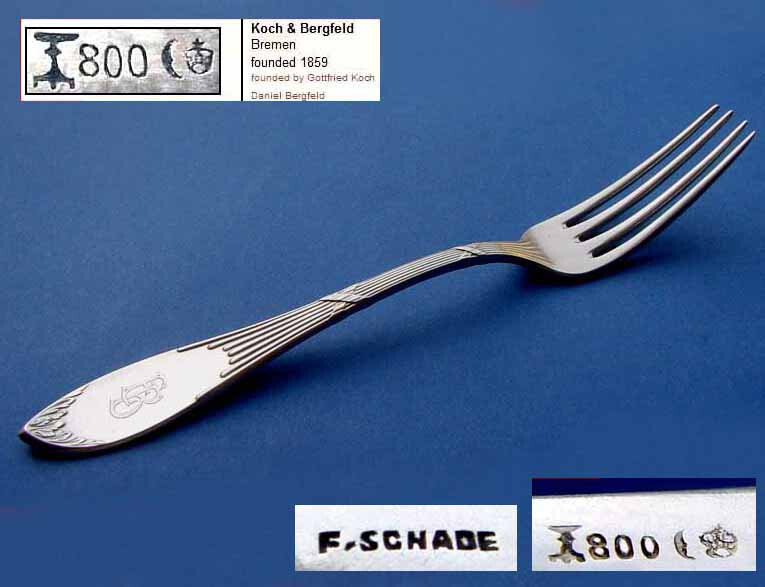 Empire Set, Spoon + Fork + Teaspoon, KOCH & BERGFELD, 800 Silver B632