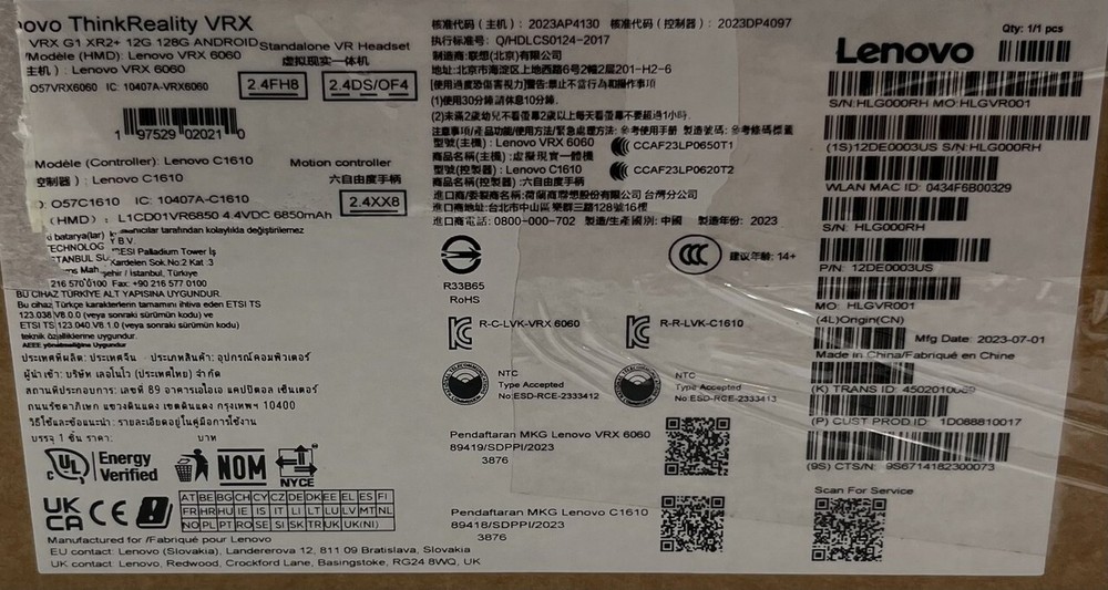 LENOVO HLGVR001 THINKREALITY VRX - BUSINESS VR HEADSET