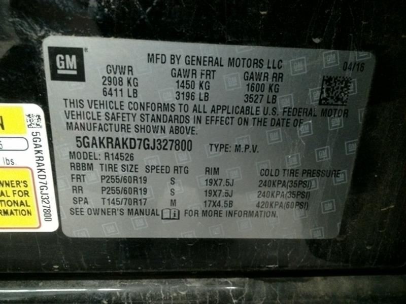Speedometer MPH Without Front Camera Fits 14-17 ENCLAVE 104497893