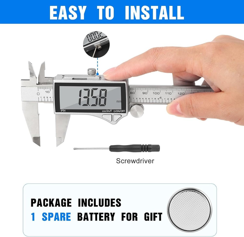 Multi-Mode 0-6'' Digital Caliper - Precision Measuring Tool for DIY Projects