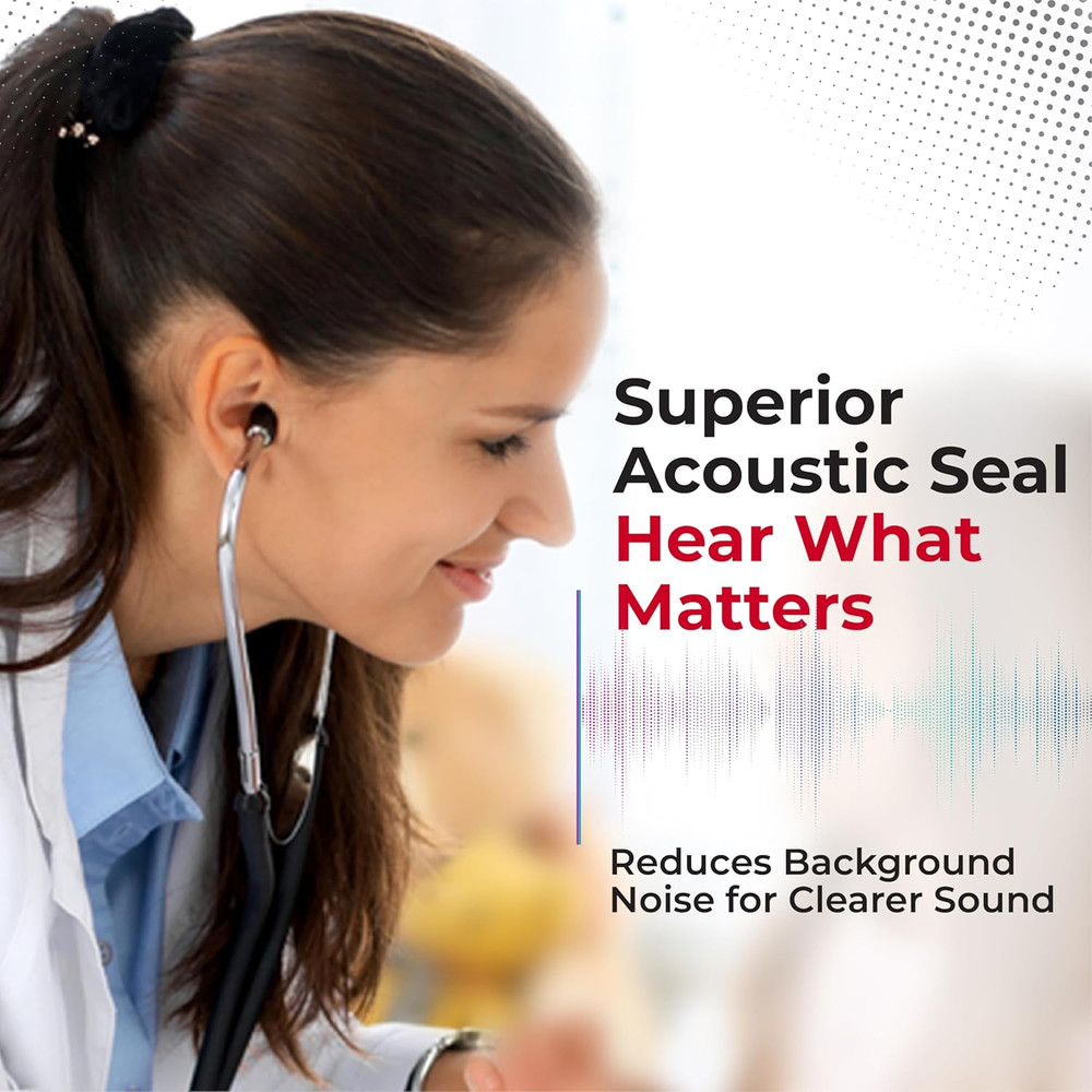 Stethoscope Replacement Ear Tips, Ear Pieces - Compatible with Littmann Stethosc