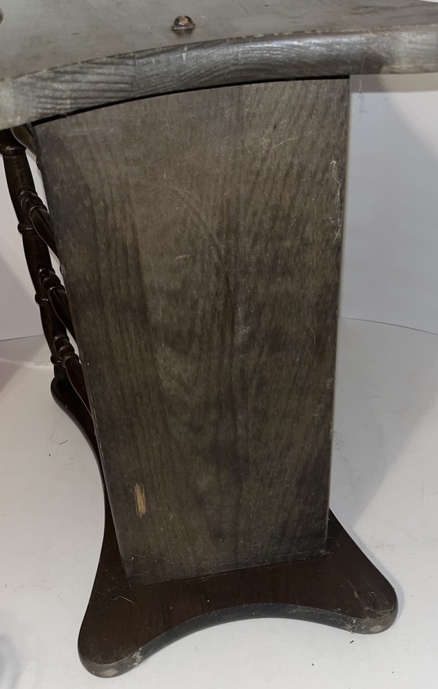 Vintage Solid Wood Magazine Rack