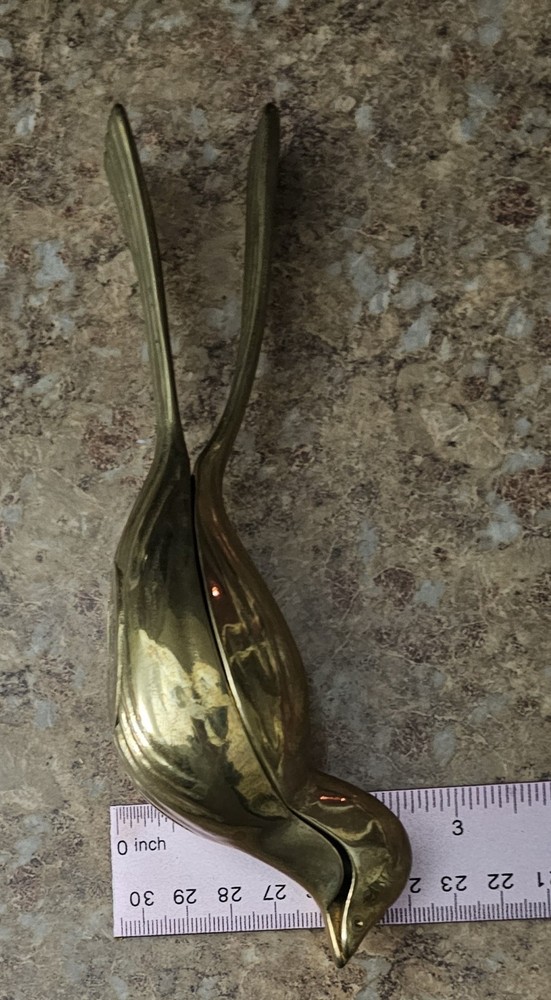 Vintage Decorative Solid Brass Bird Shape Nutcracker