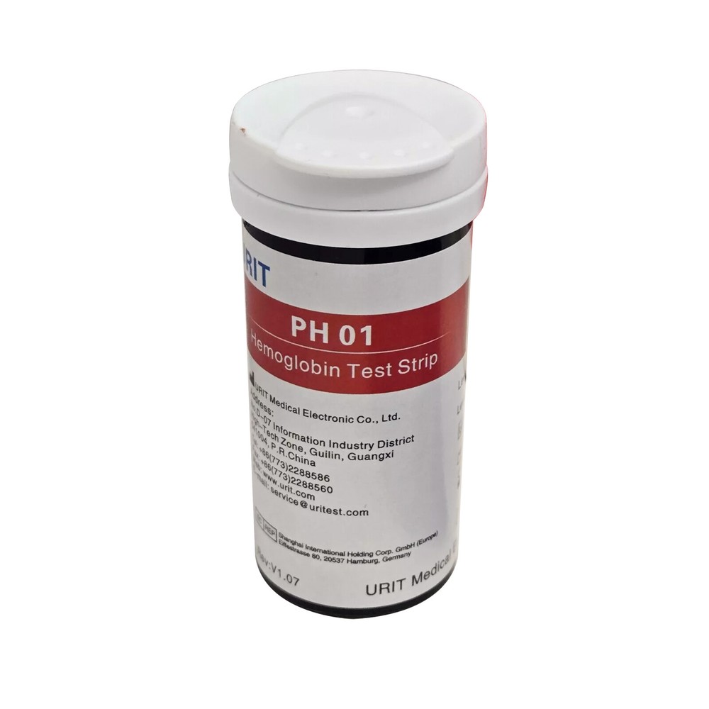 URIT Hemoglobin Test Kit - 50 Strips & Lancets for Home Testing