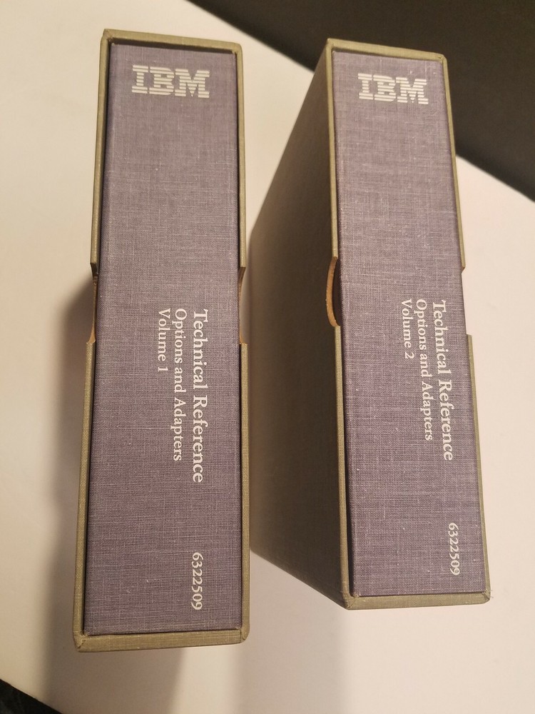 VINTAGE IBM TECHNICAL REFERENCE OPTIONS AND ADAPTERS 2 BOOK SET