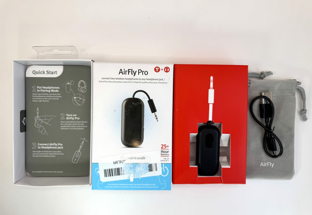 Twelve South AirFly Pro Deluxe, Bluetooth Audio Transmitter/Receiver Black