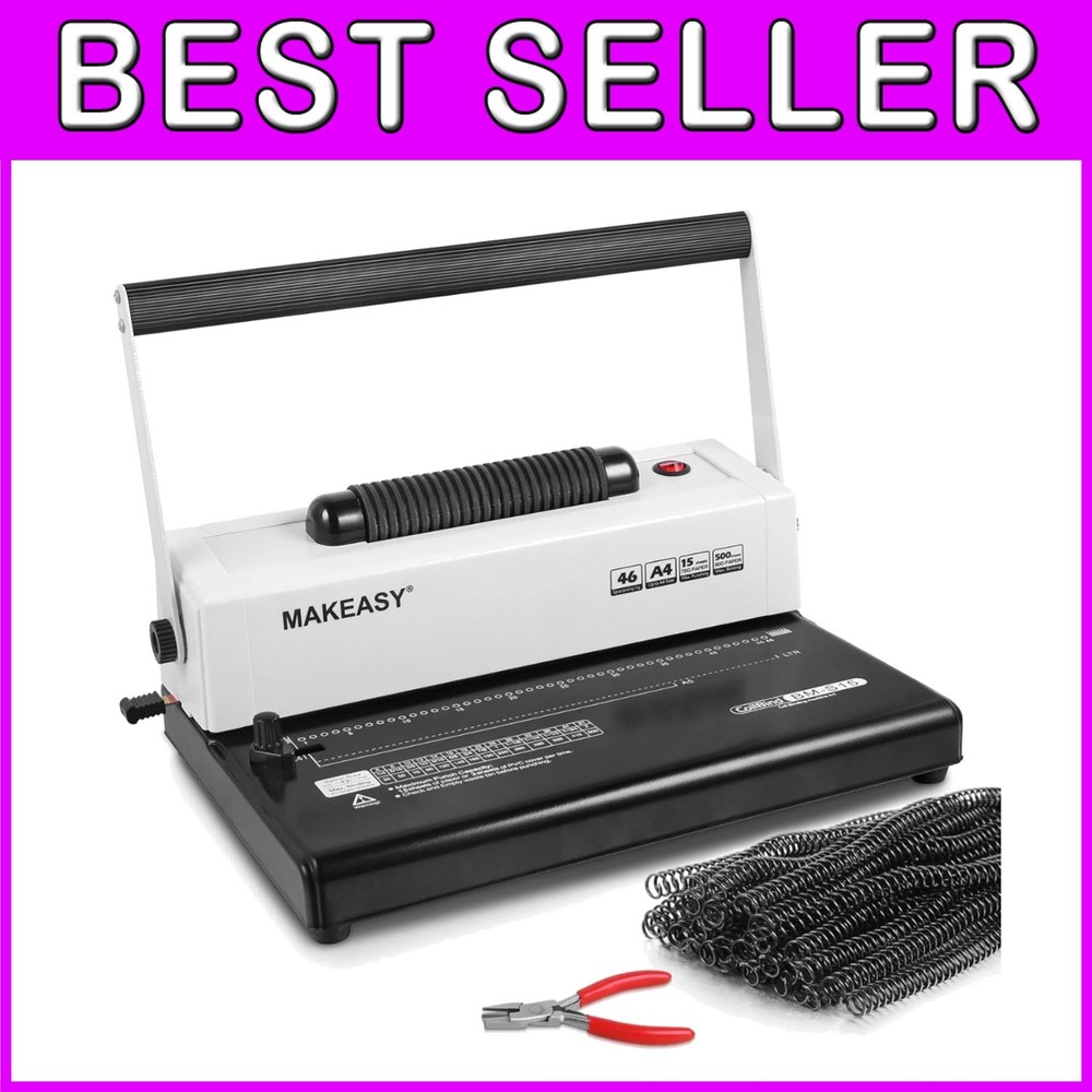 Coil Spiral Binding Machine - Electric Coil Inserter