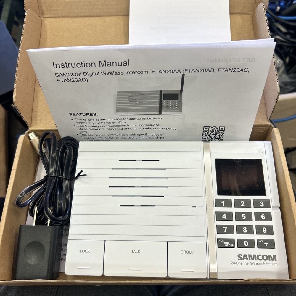 Samcom FTAN20AA-White 20 channel Digital Wireless Intercom [OPEN BOX]