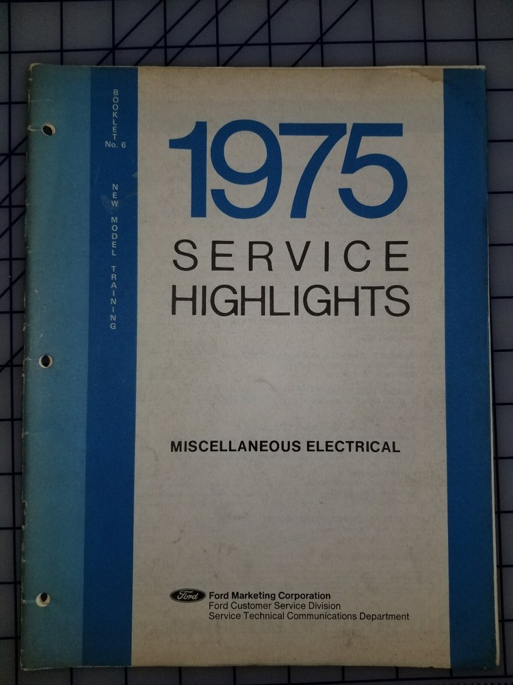 1975 Ford Service Highlights Manual