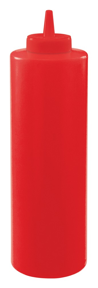 24oz Squeeze Bottles, Red, 6pcs/pk (6 Pack)