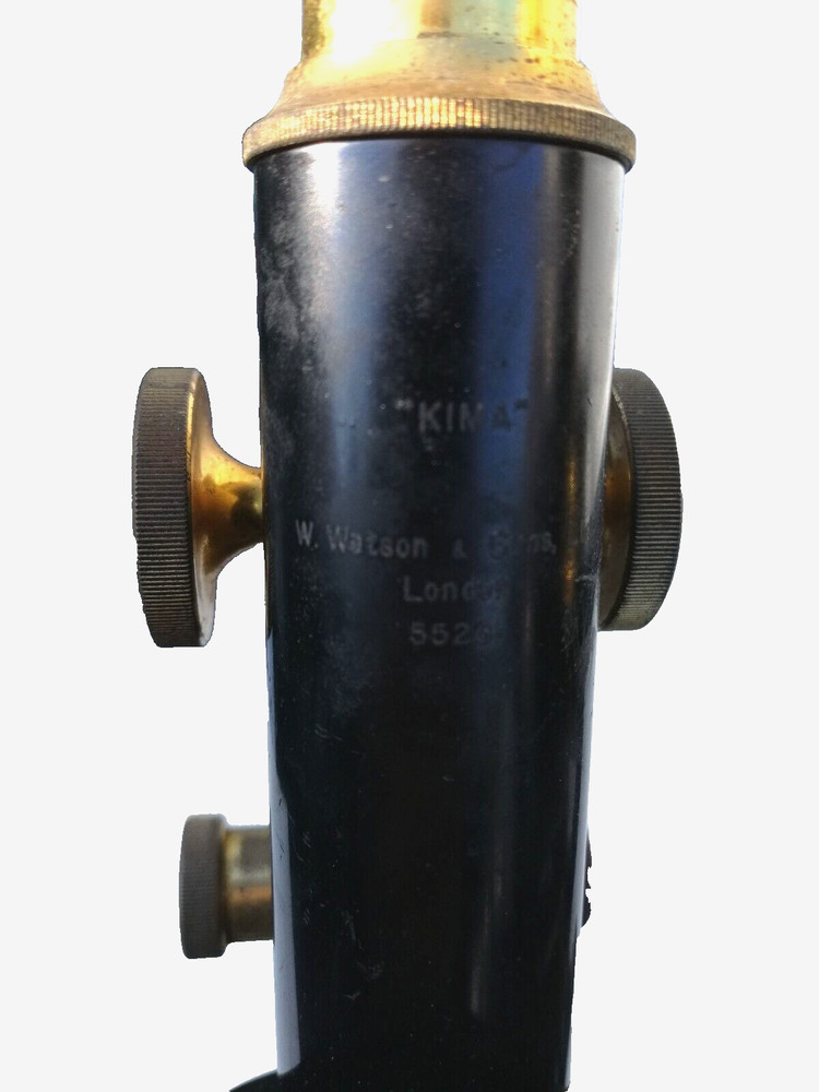 2 ANTIQUE BRASS WATSON MICROSCOPES KIMA AND SERVICES
